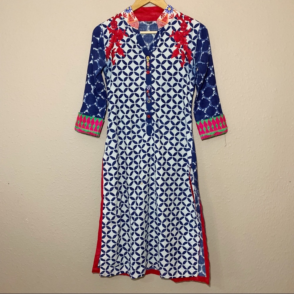 Multi-colored salwar kameez dress